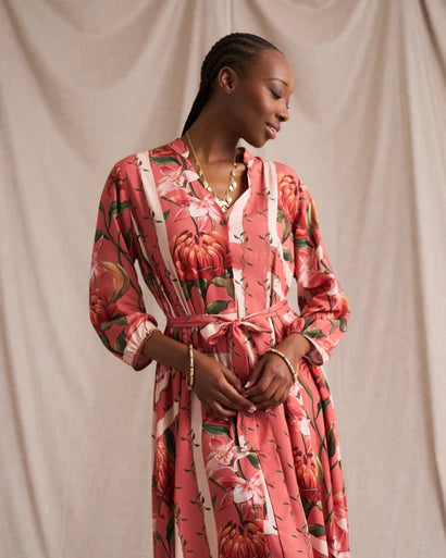 Kiara Shirt Dress - Rose