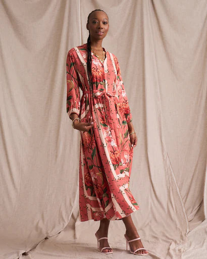 Kiara Shirt Dress - Rose