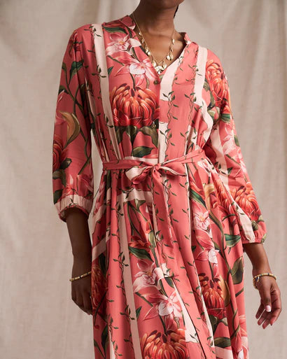 Kiara Shirt Dress - Rose