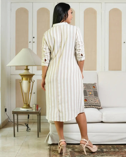 Josephine Pinstripe Dress