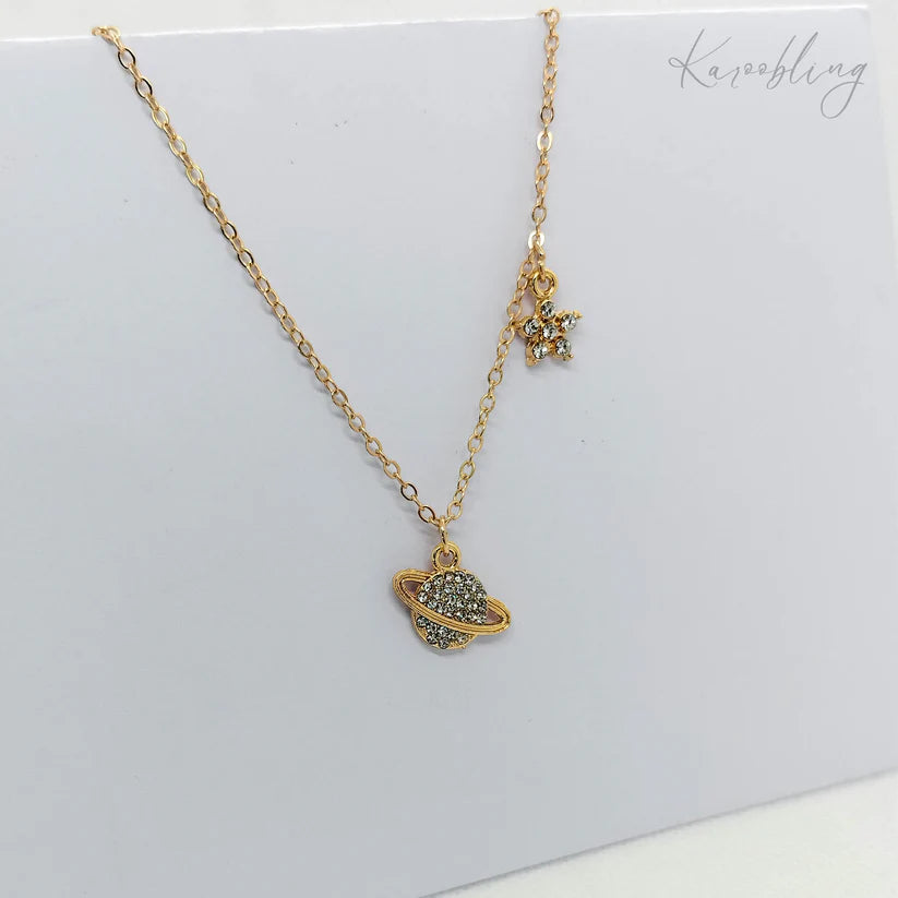 Saturn Pendant Necklace