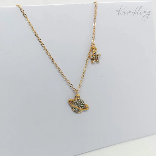 Saturn Pendant Necklace
