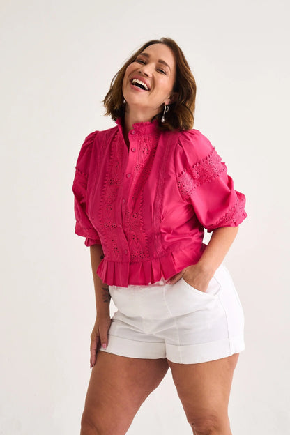 Pink Trim Shirt