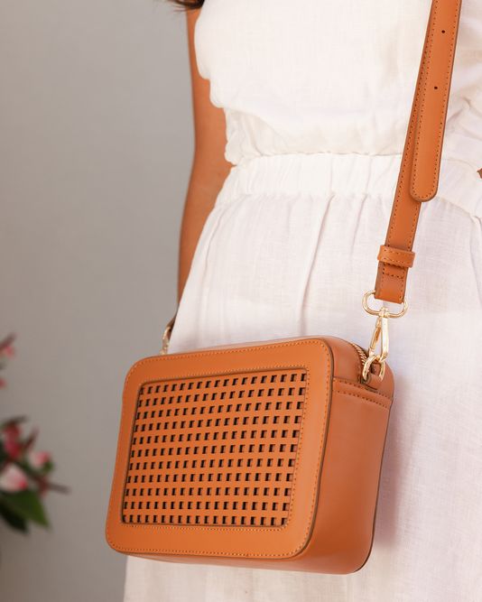 Giselle in Tan Cross Body Bag - Louenhide