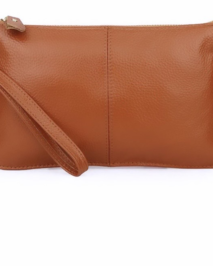 Genuine Leather Tan Clutch