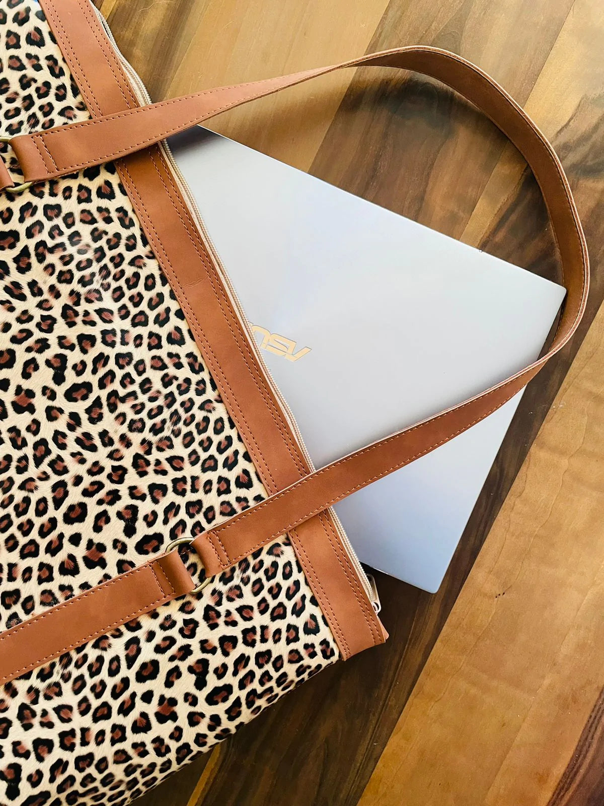 Leopard Gloss Laptop Tote