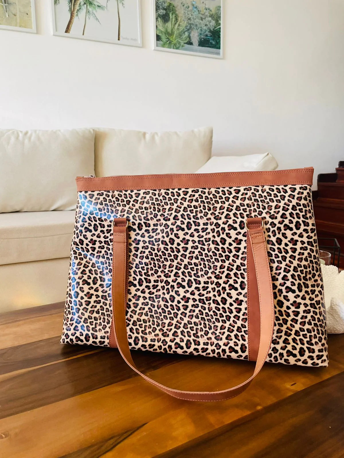 Leopard Gloss Laptop Tote