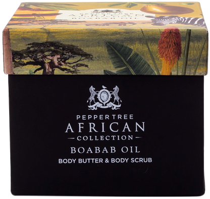 Baobab Body Butter & Scrub Gift Box 250 ml
